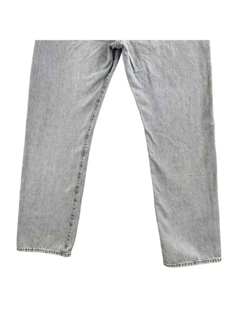 Levis 501 Jeans Mens 36x32 Blue Light Wash Button Fly Straight Leg Denim Western